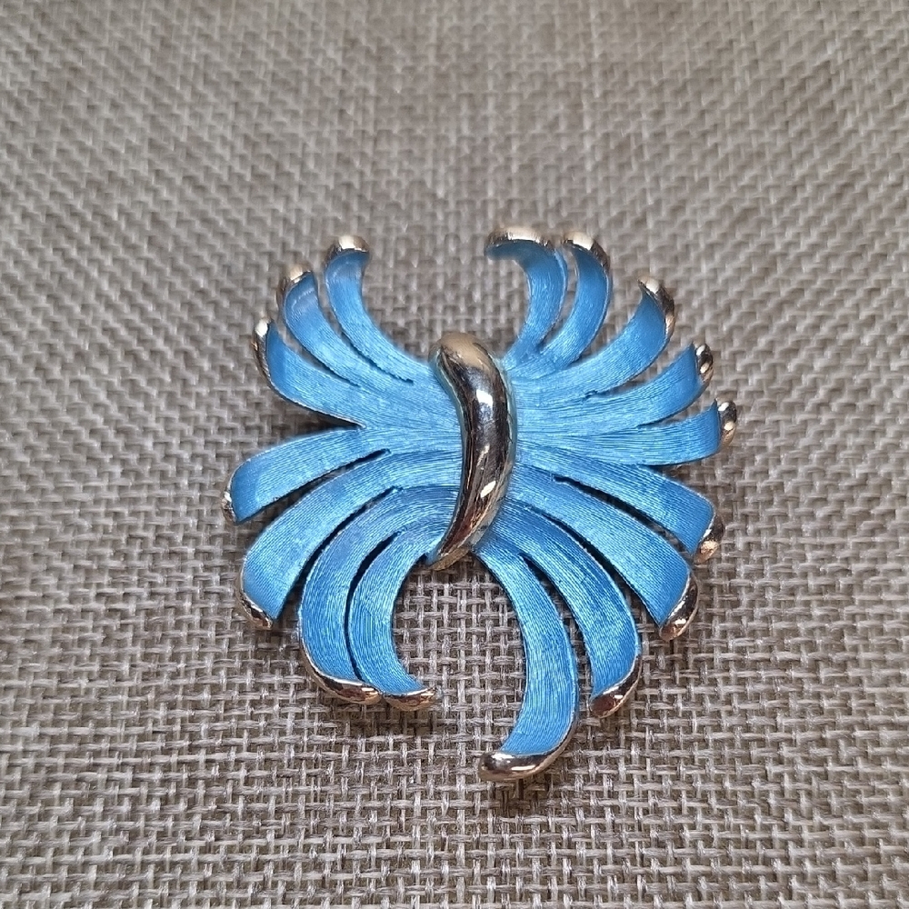 Chic Blue and Silver Women's Brooch